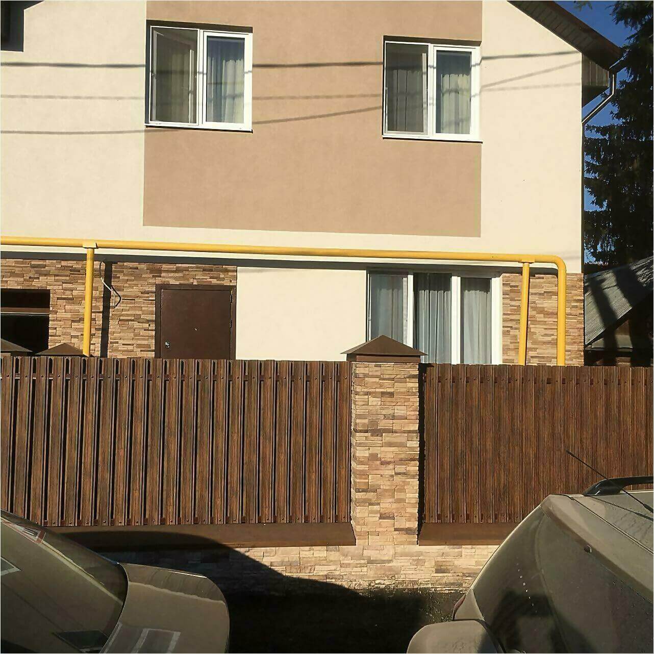 забор из штакетника 70м каштан фото1 в Якутске