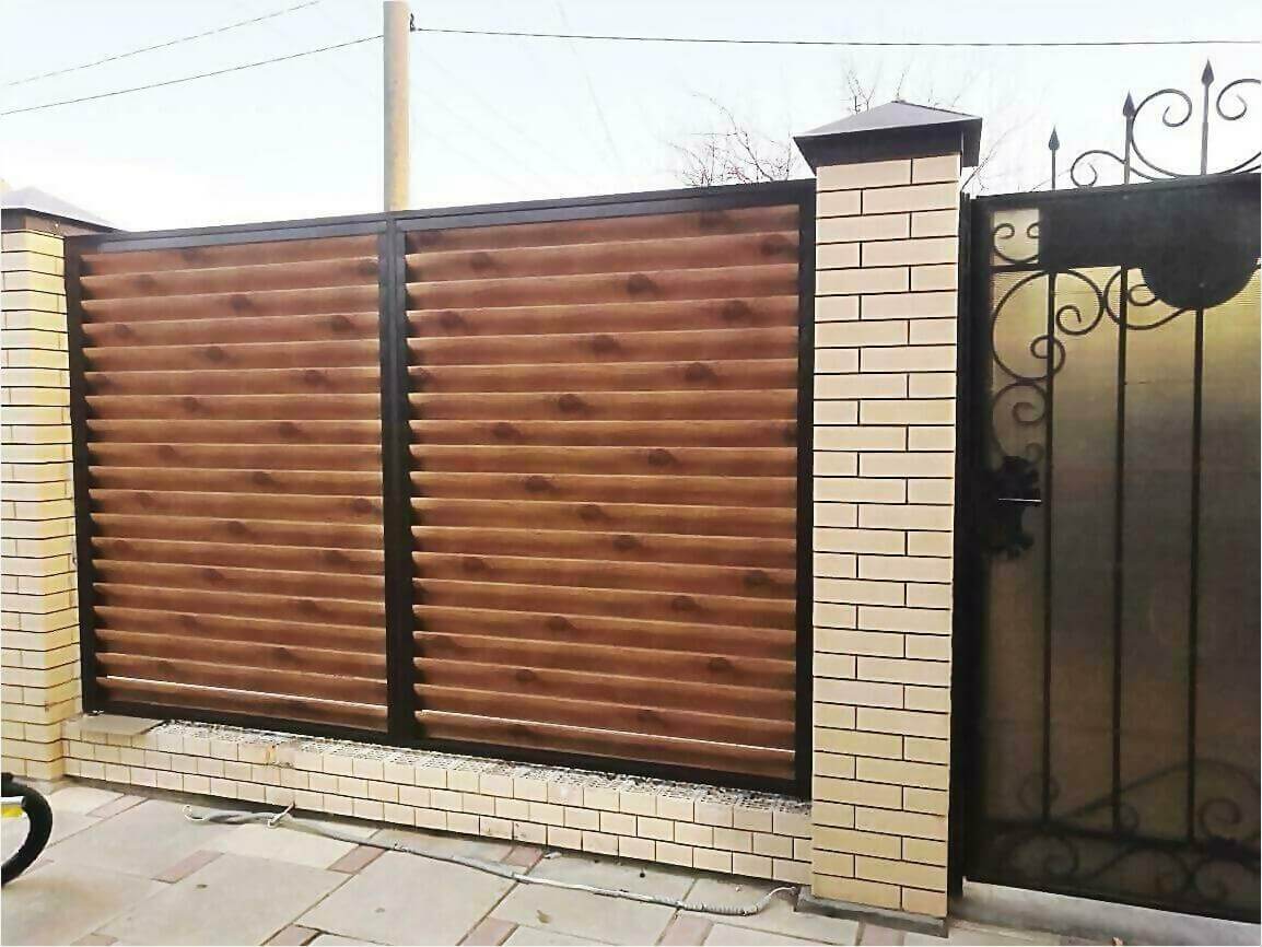 Забор жалюзи 50м светлое дерево фото8 в Якутске