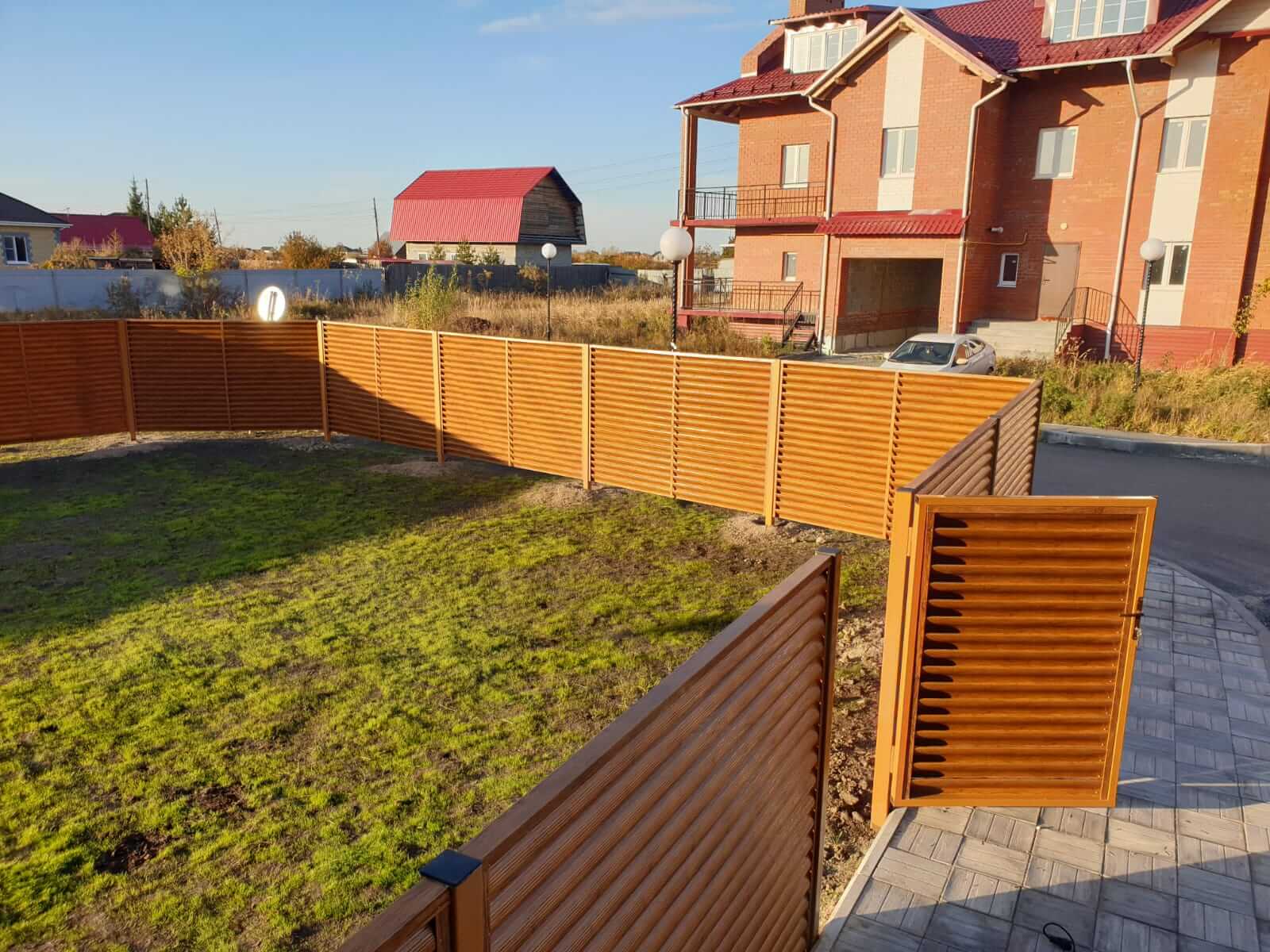 Забор-жалюзи 90м Орех фото10 в Якутске