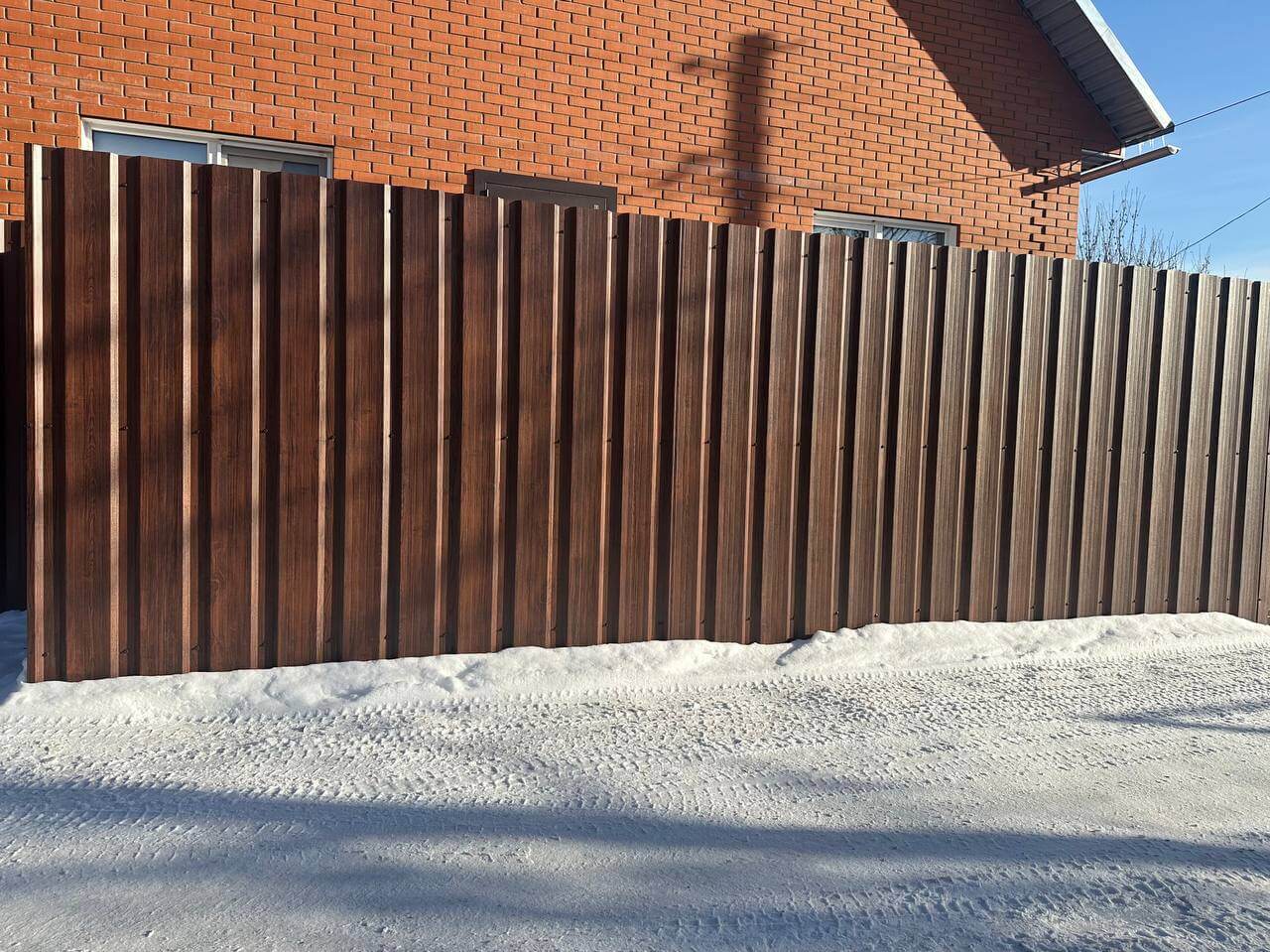 Забор из профнастила НС-21 22м Античное Дерево Принтек фото 4 в Якутске