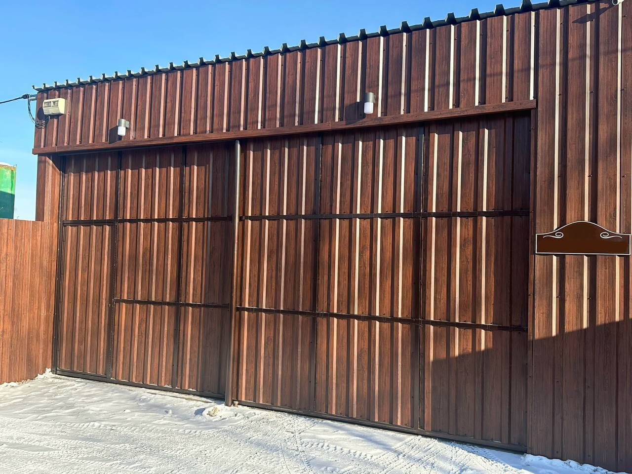 Забор из профнастила НС-21 22м Античное Дерево Принтек фото 1 в Якутске