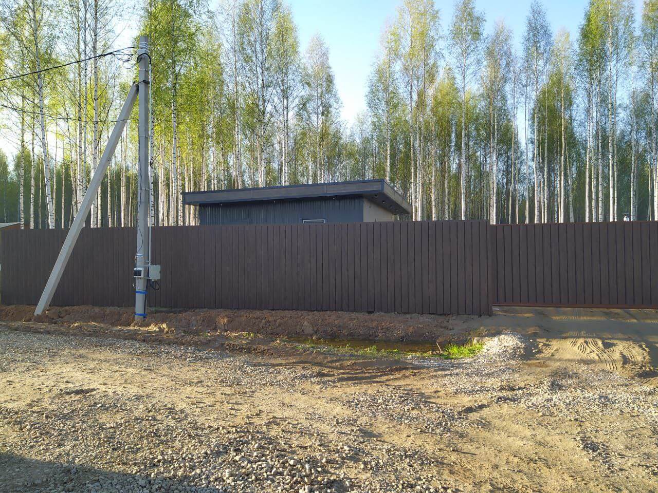Забор из металлосайдинга ЕВРО-БРУС 25м Темный Каштан 3D Принтек фото 1 в Якутске